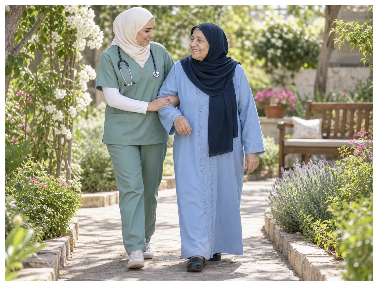 ممرضات رعاية منزلية لكبار السن والمعاقين